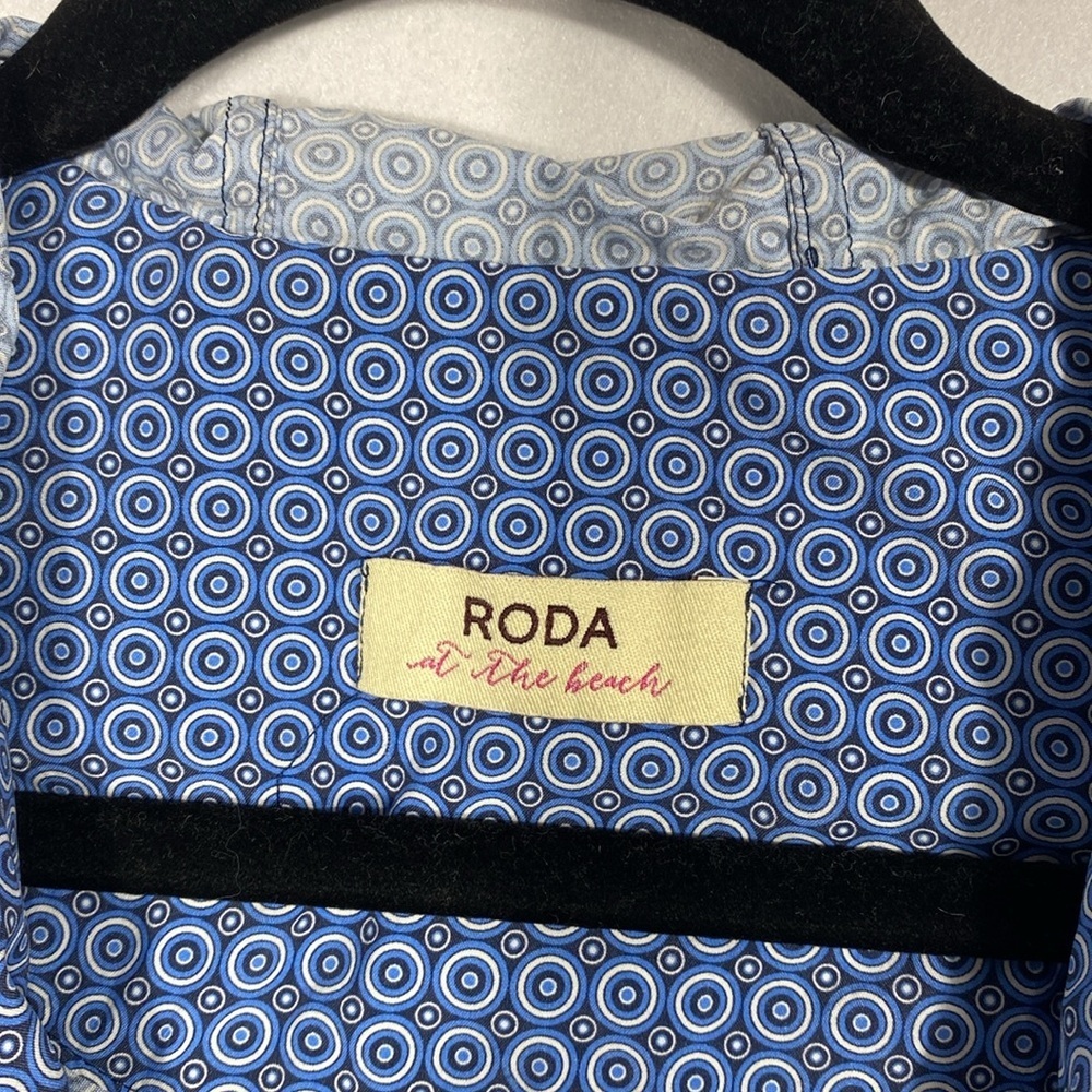 Roda Blue Patterned Apparel Lightweight Hooded Ja… - image 3